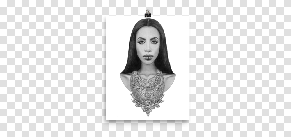 Aaliyah Reimagined Print Picture Frame, Accessories, Accessory, Necklace, Jewelry Transparent Png