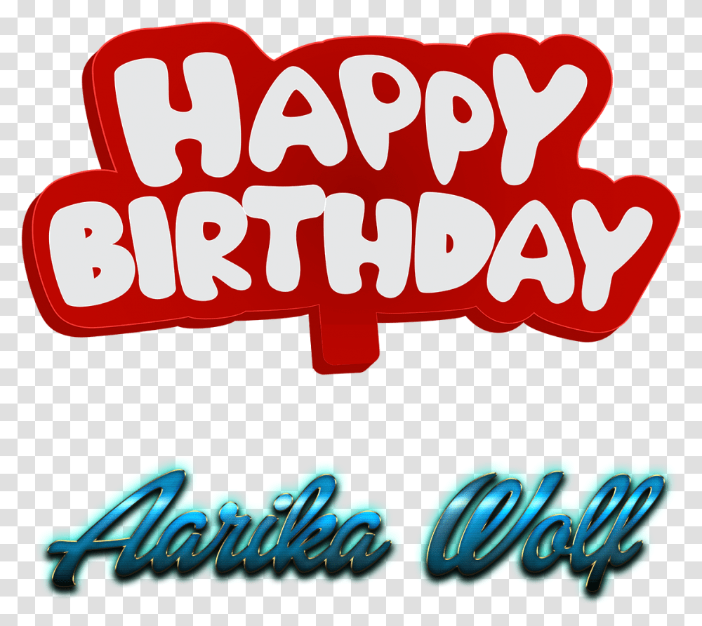Aarika Wolf 3d Letter Name Happy Birthday Isaac, Label, Light, Alphabet Transparent Png