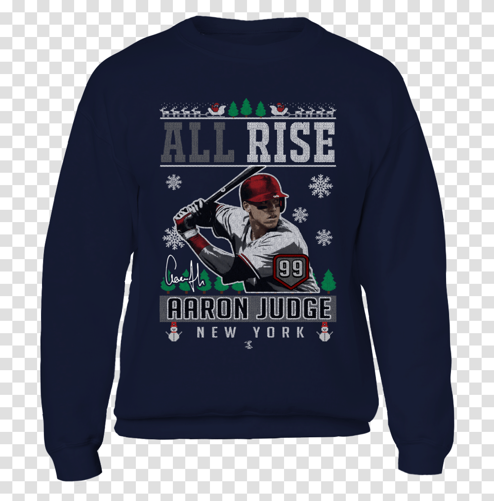 Aaron Judge Funny Christmas Sweater Designs, Sleeve, Clothing, Apparel, Long Sleeve Transparent Png