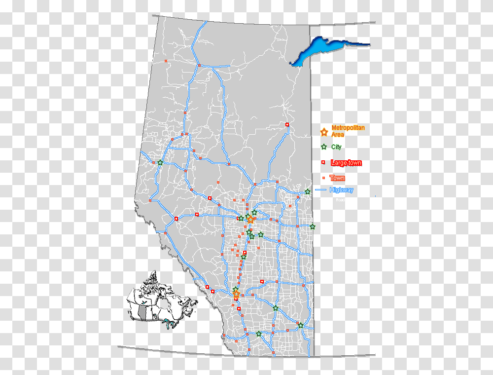 Ab Towns Roads Location Of Fort Dunvegan Alberta, Map, Diagram, Plot, Atlas Transparent Png