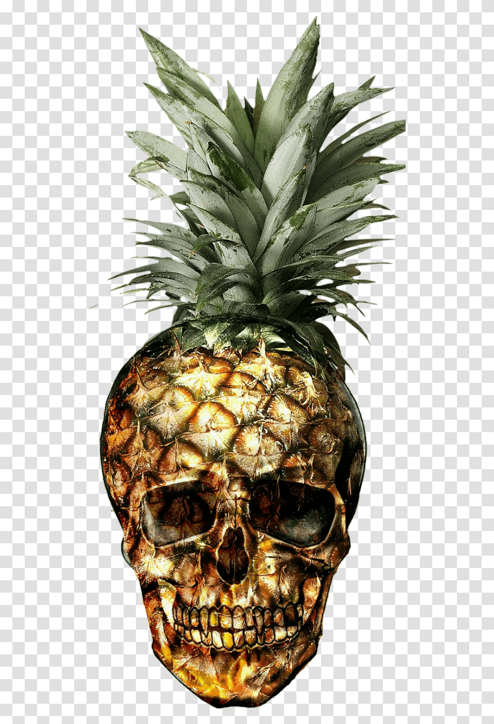 Abacaxi Caveira Skull Pineapple, Fruit, Plant, Food Transparent Png
