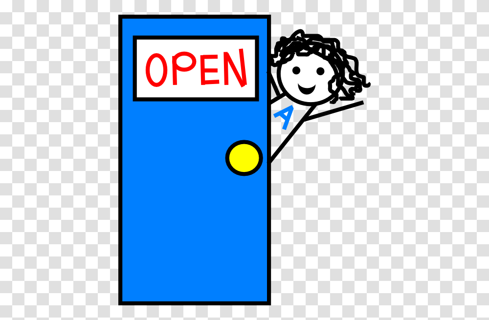 Abbie With Door New Blue Door Clip Arts Download, Label, Sticker, Advertisement Transparent Png