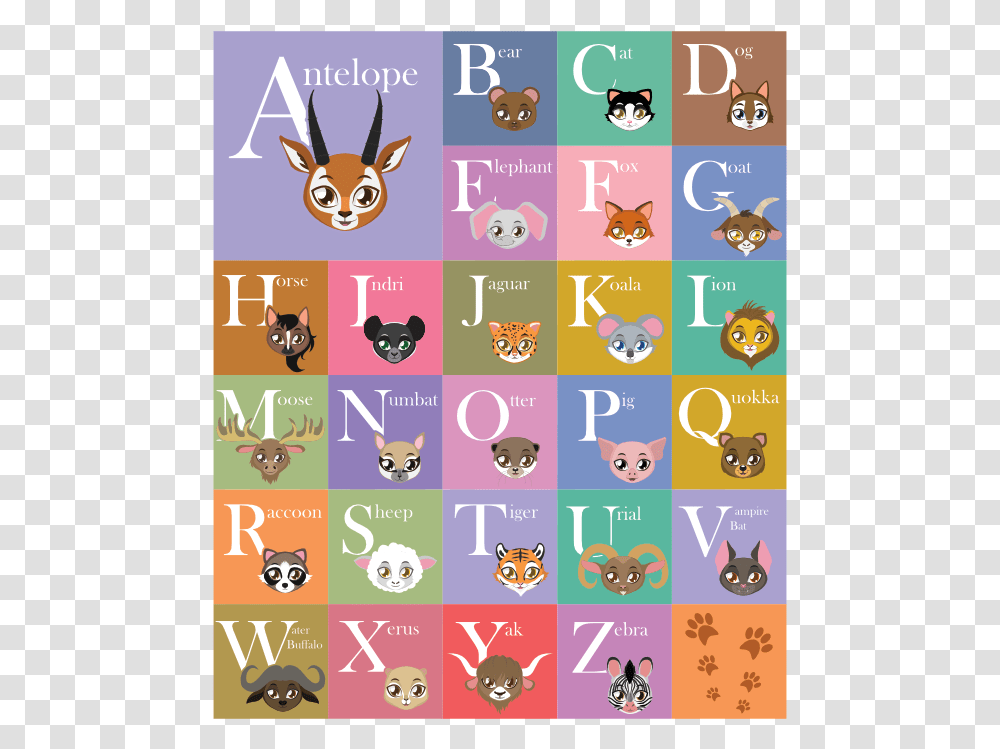 Abc Animal Alphabet Vector, Antelope, Wildlife, Mammal Transparent Png