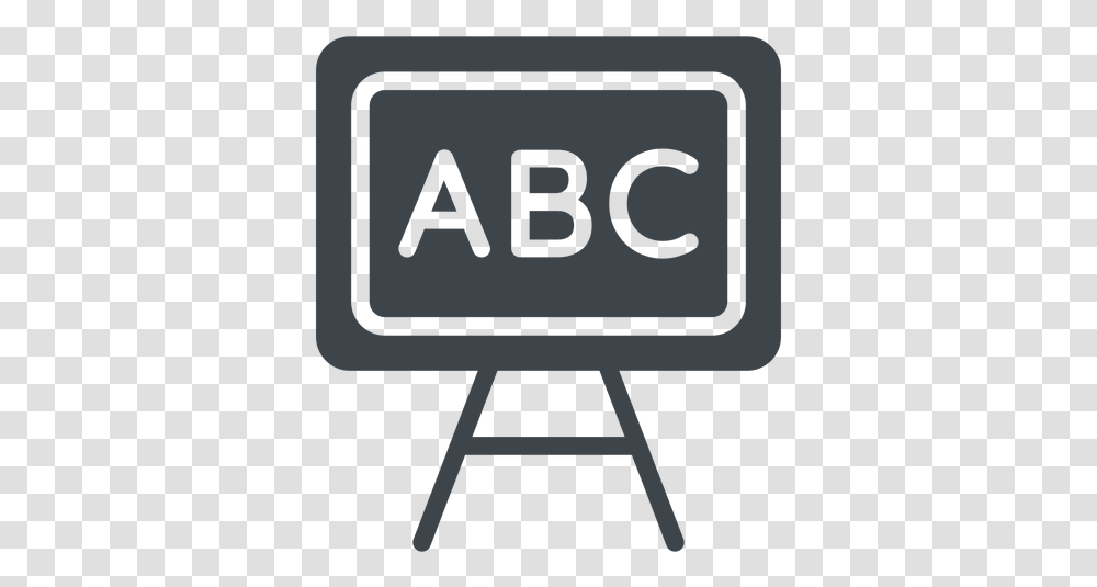 Abc Chalkboard Flat Icon & Svg Vector File Abc Icono, Text, Symbol, Number Transparent Png