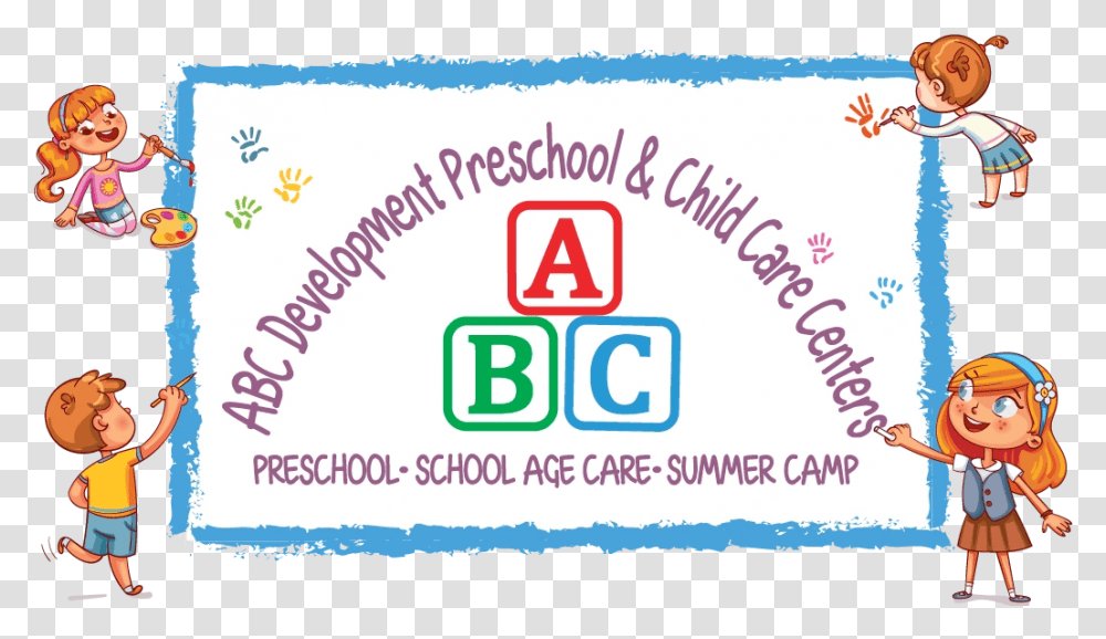Abc Development Preschool Preschool Child Care Center Cartoon, Person, People, Paper Transparent Png