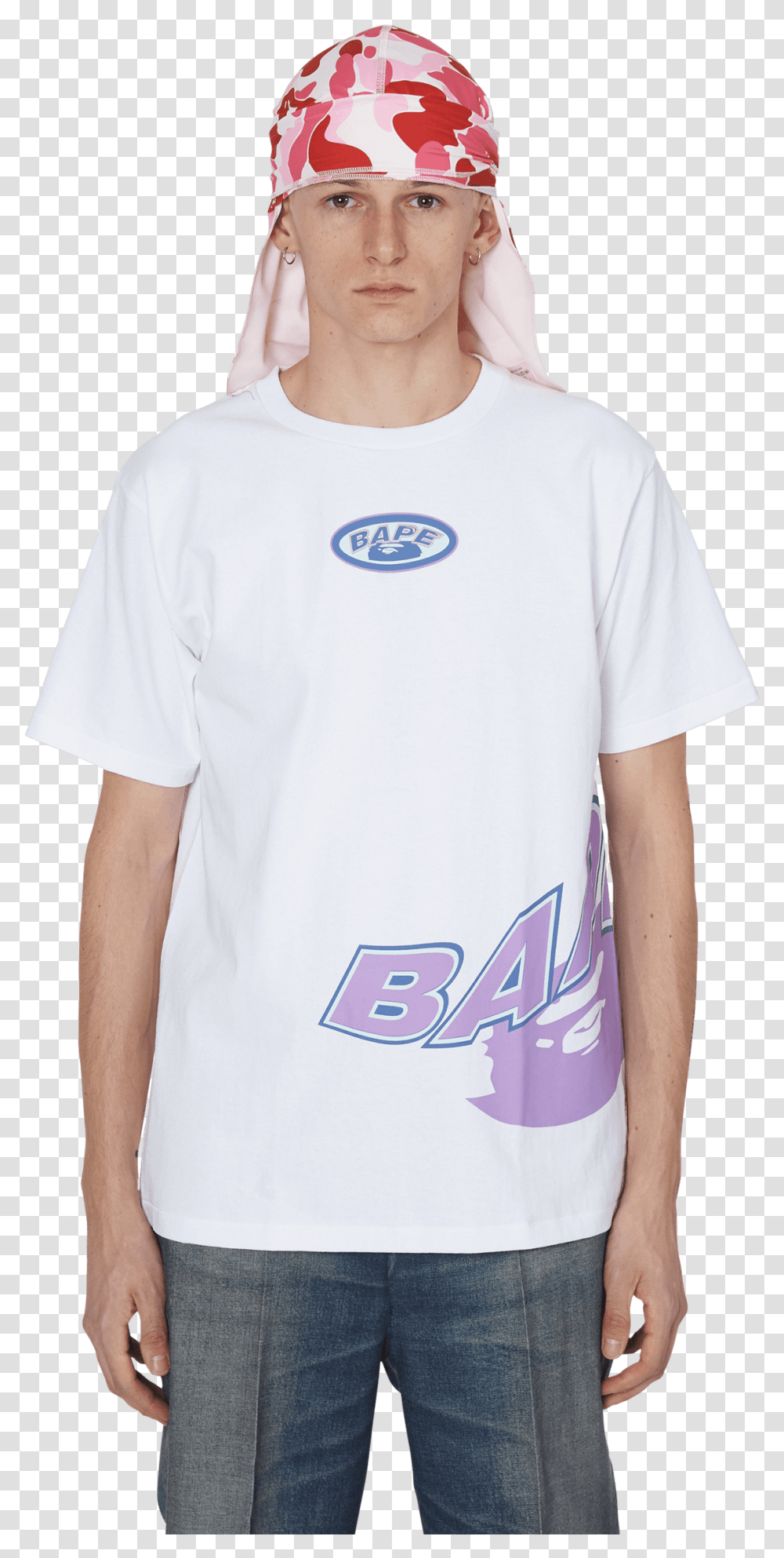 Abc Durag Short Sleeve, Clothing, Apparel, Person, Human Transparent Png