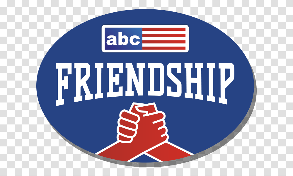 Abc Friendship Abc Restaurants Emblem, Label, Text, Hand, Logo Transparent Png