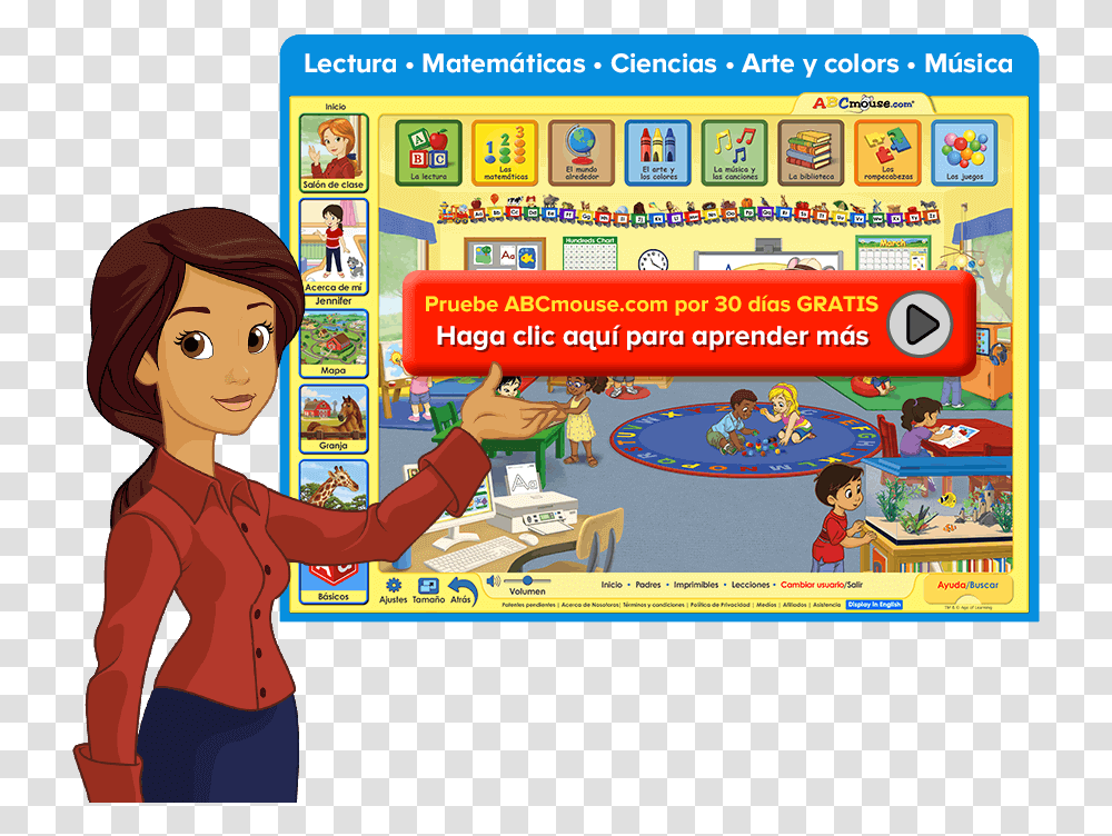 Abc Mouse Classroom, Person, Game, Advertisement, People Transparent Png