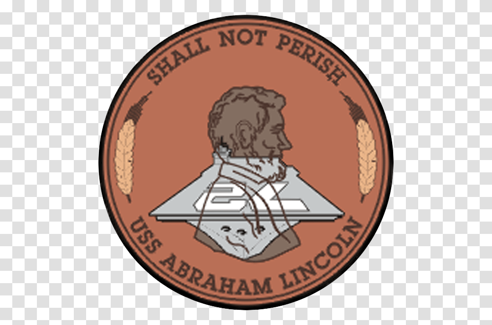 Abe Lincoln Clipart Uss Abraham Lincoln Logo, Coin, Money, Hair Transparent Png
