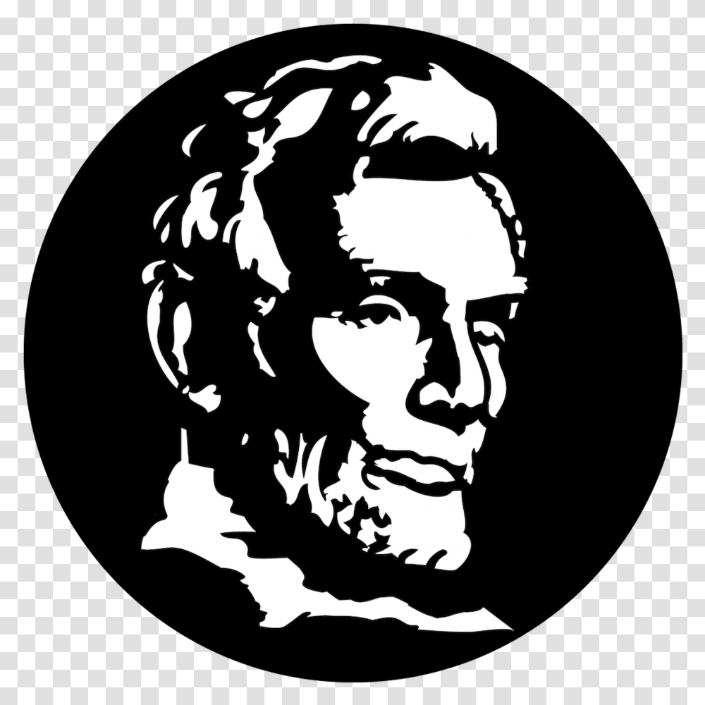 Abe Lincoln Illustration, Stencil, Person, Human Transparent Png