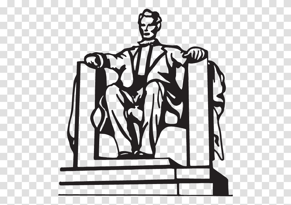 Abe Lincoln Monument Decal, Statue, Sculpture, Gargoyle Transparent Png
