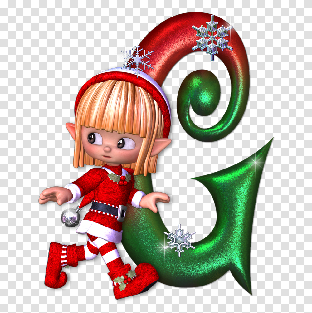 Abecedarios Y Gifs De Christmas Elf Alphabet Letters, Person, Human, Toy Transparent Png