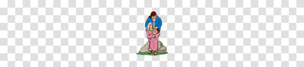 Abeka Clip Art Abraham And Sarah With Baby Isaac, Person, Human, People, Family Transparent Png