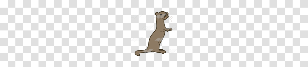 Abeka Clip Art Brown Otter Holding Arms Out, Mammal, Animal, Wildlife, Weasel Transparent Png
