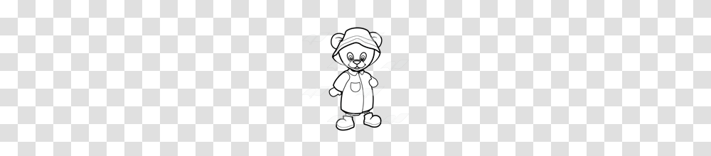 Abeka Clip Art Button Bear Wearing A Raincoat Hat Boots, Drawing Transparent Png