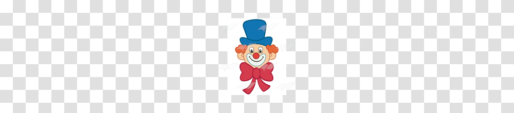 Abeka Clip Art Clown Face With Large Eyes Blue Hat And Red, Performer, Snowman, Elf Transparent Png