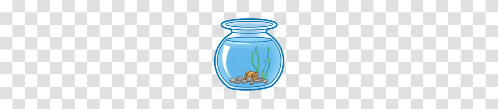 Abeka Clip Art Fishbowl With Rocks Plants And Treasure Chest, Water, Animal, Sea Life, Aquarium Transparent Png
