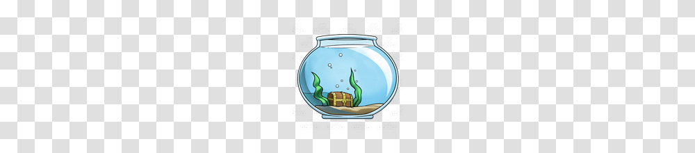 Abeka Clip Art Fishbowl With Treasure Chest, Animal, Jar, Sea Life, Water Transparent Png