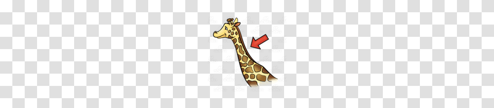 Abeka Clip Art Giraffe Neck With A Red Arrow, Wildlife, Mammal, Animal, Pattern Transparent Png