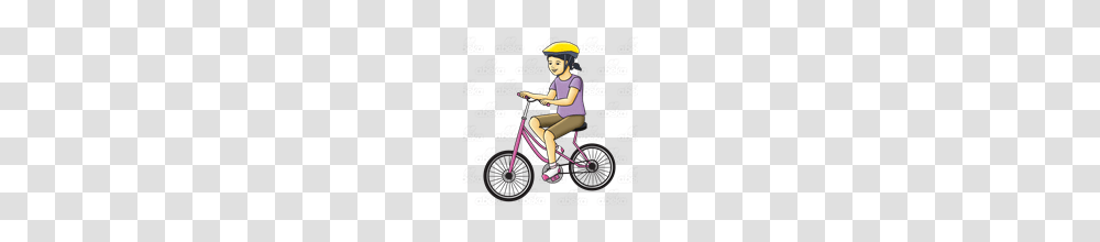 Abeka Clip Art Girl Riding Bike, Person, Human, Vehicle, Transportation Transparent Png