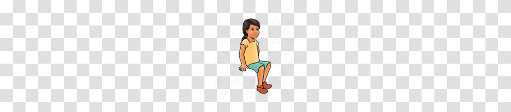 Abeka Clip Art Girl Sitting Wearing A Yellow Shirt, Person, Female, Flyer, Poster Transparent Png