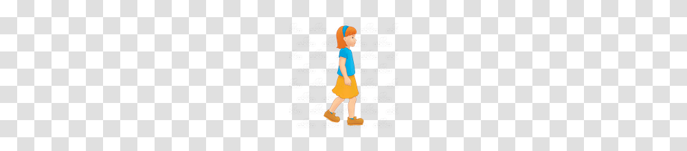 Abeka Clip Art Girl Walking With Blue Headband, Sleeve, Person, Fashion Transparent Png