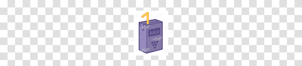 Abeka Clip Art Grape Juice Box With A Yellow Straw, Electrical Device, Mailbox, Beverage Transparent Png