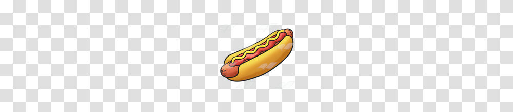 Abeka Clip Art Hot Dog In Bun With Ketchup And Mustard, Food Transparent Png