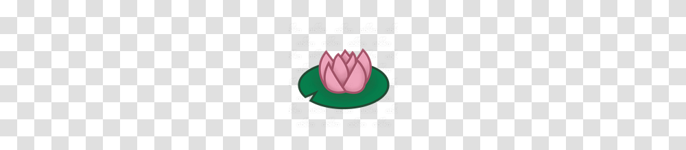 Abeka Clip Art Lily Pad With Pink Water Lily, Meal, Food, Dish, Plant Transparent Png