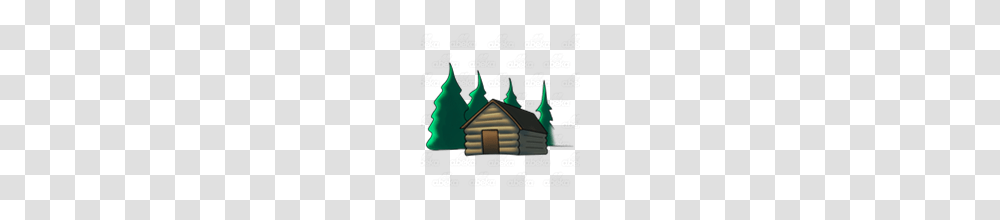 Abeka Clip Art Log Cabin With Trees, Building, Plant, Nature, Outdoors Transparent Png