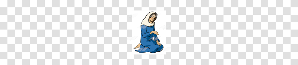 Abeka Clip Art Mary Kneeling, Sitting, Word Transparent Png