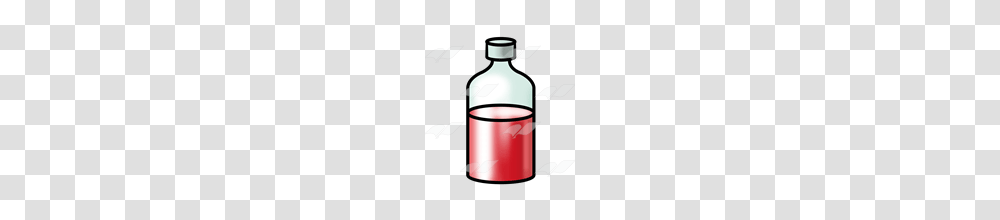 Abeka Clip Art Medicine Bottle With Red Syrup, Water Bottle, Beverage, Drink, Mineral Water Transparent Png