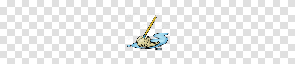 Abeka Clip Art Mop In Puddle, Weapon, Weaponry Transparent Png