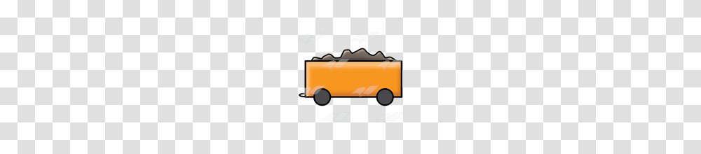 Abeka Clip Art Orange Train Car Filled With Coal, Moving Van, Vehicle, Transportation, Caravan Transparent Png