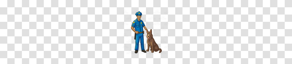 Abeka Clip Art Police Officer And Dog, Person, Canine, Mammal, Animal Transparent Png