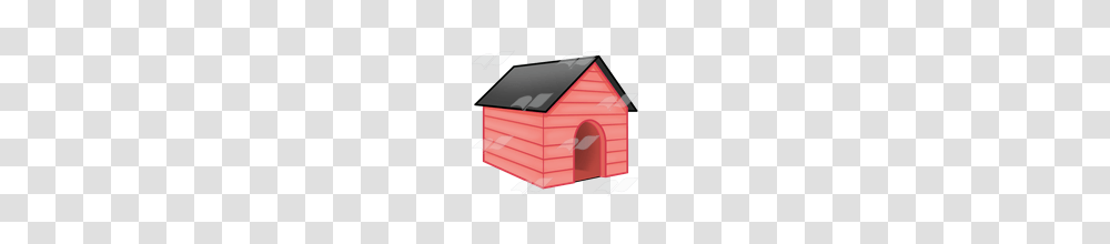 Abeka Clip Art Red Dog House With Black Roof, Den, Kennel, Box Transparent Png