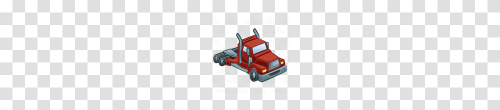 Abeka Clip Art Semi Truck Red With Headlights, Vehicle, Transportation, Fire Truck, Toy Transparent Png