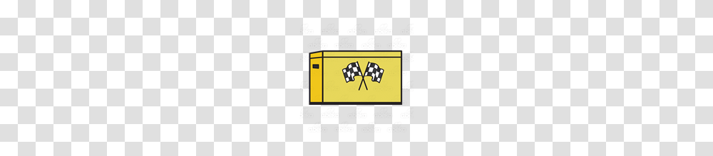 Abeka Clip Art Toy Box With Checkered Flags, First Aid, Scoreboard, Alphabet Transparent Png