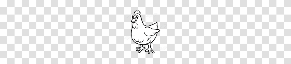 Abeka Clip Art White Chicken With Yellow Feet, Animal, Poultry, Fowl, Bird Transparent Png