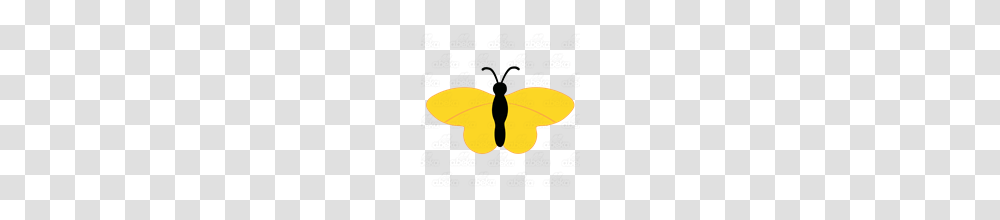 Abeka Clip Art Yellow Butterfly With A Black Body, Hand, Insect Transparent Png