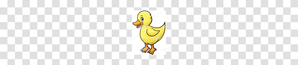 Abeka Clip Art Yellow Duck With Mouth Open, Animal, Bird, Dodo Transparent Png