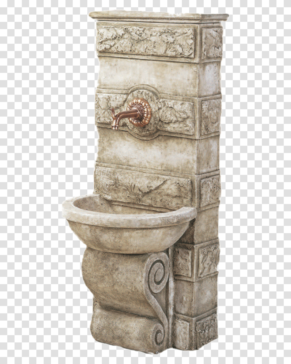 Abelone Wall Cast Stone Outdoor Garden Fountains For Shelf, Water, Drinking Fountain, Mailbox, Letterbox Transparent Png