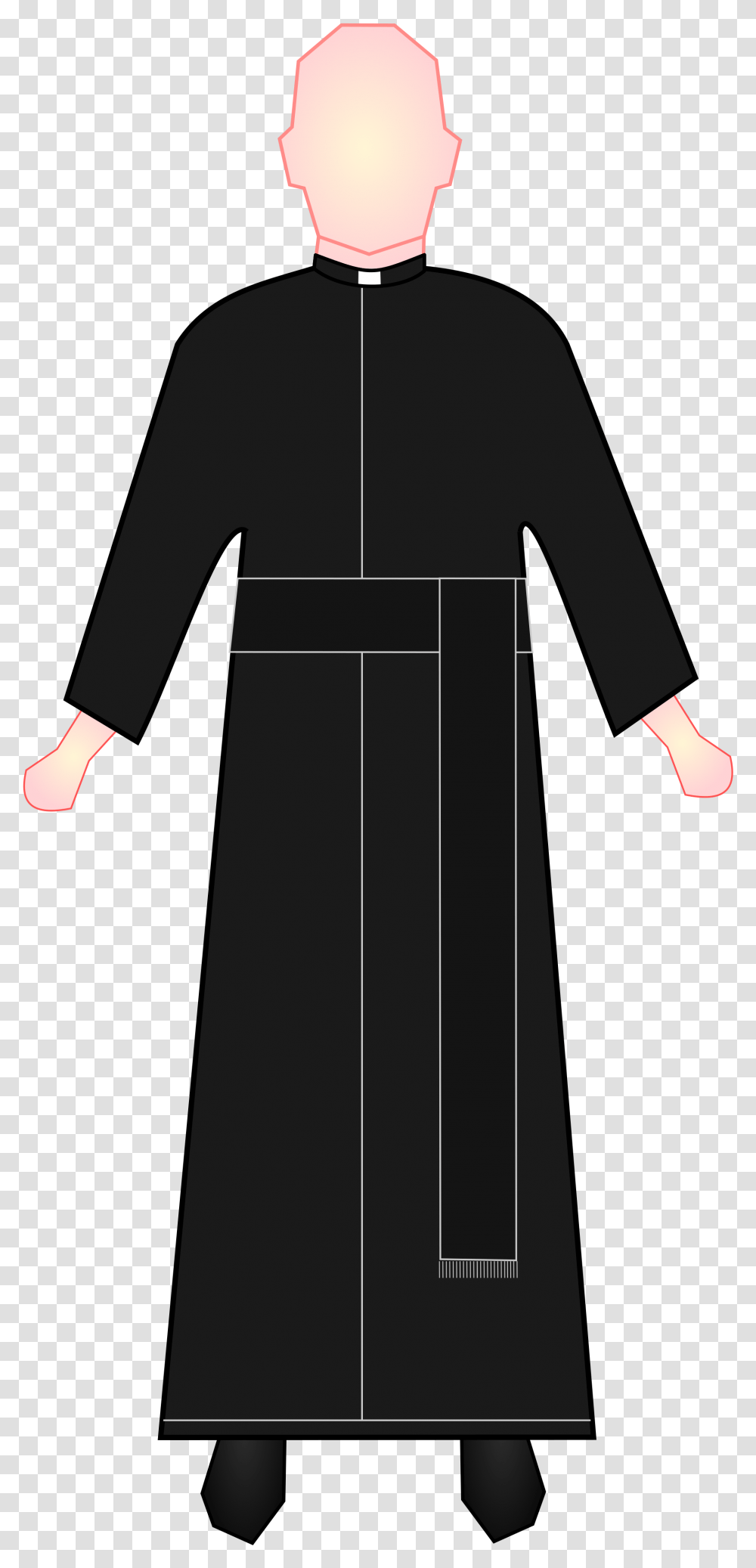 Abito Priest Clipart Download Cassock Clipart, Apparel, Robe, Fashion Transparent Png