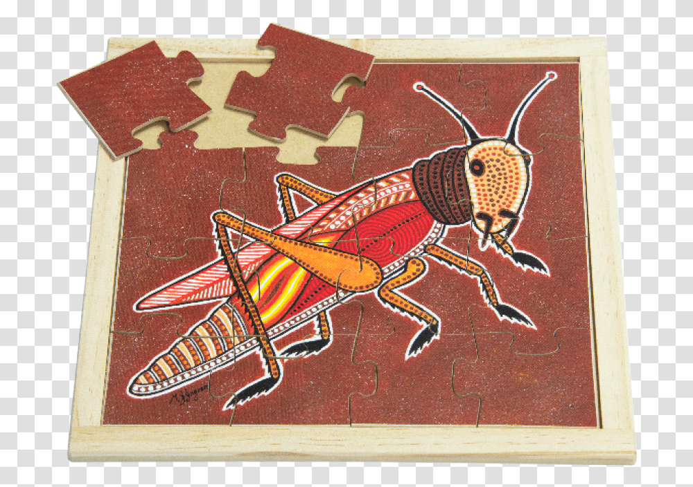 Aboriginal Grasshopper Square Puzzle Grasshopper, Insect, Invertebrate, Animal, Grasshoper Transparent Png