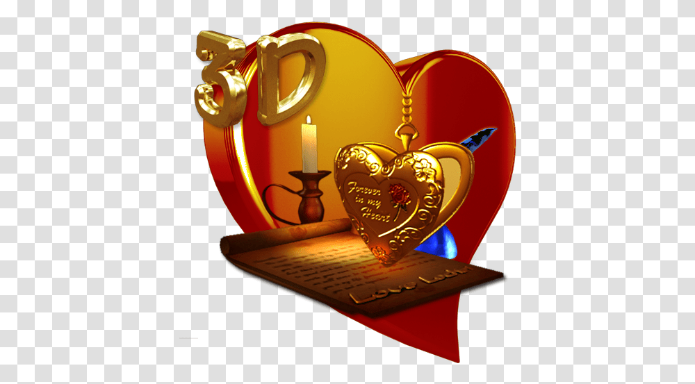 About 3d Love Locket Live Wallpaper Google Play Version D Love Wallpaper Download, Lamp, Gold, Heart, Diwali Transparent Png