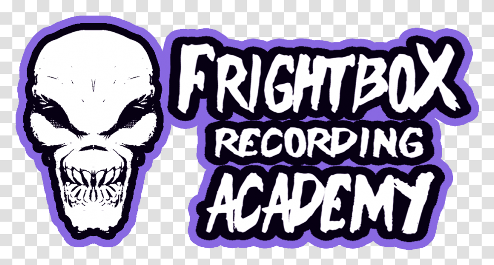 About Frightbox Recording Academy Scary, Label, Text, Sticker, Poster Transparent Png