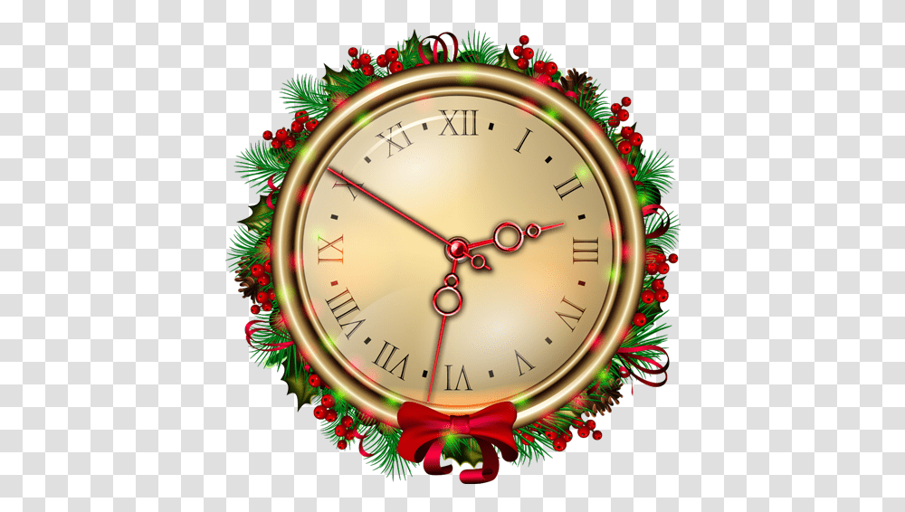 About Happy Christmas Clock Live Wallpaper Google Play Christmas Clock Logo, Analog Clock, Clock Tower, Architecture, Building Transparent Png