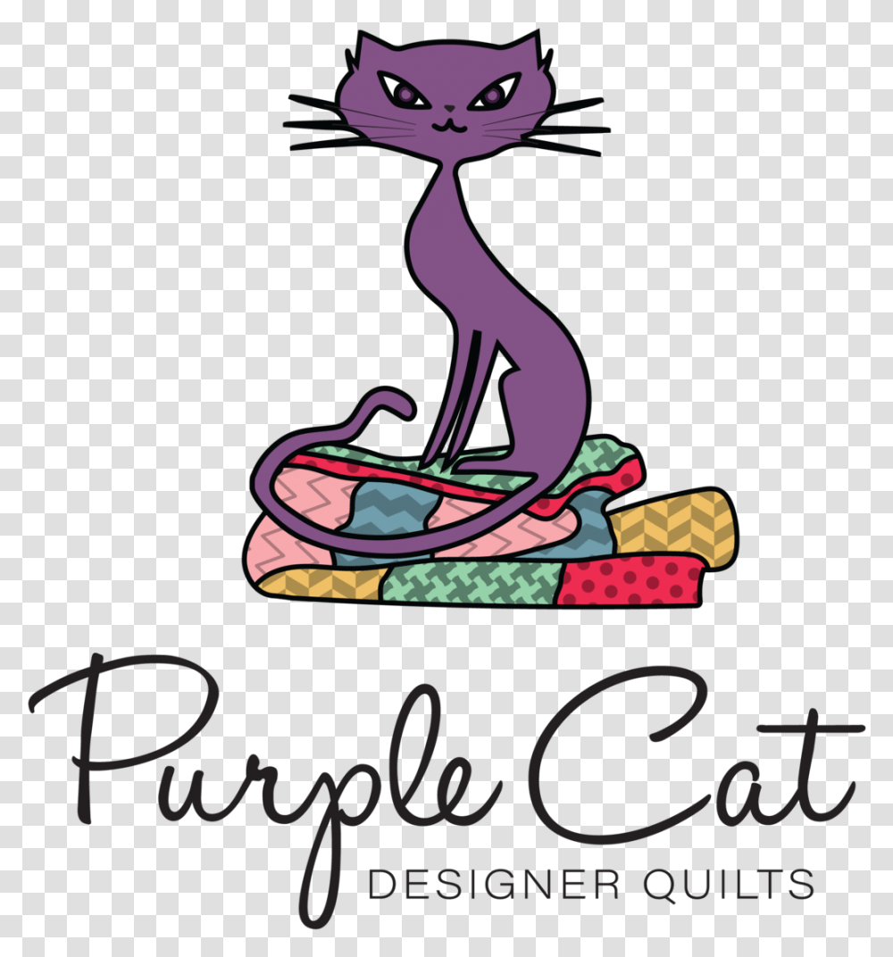About Purple Cat Quilts Cosmetic, Poster, Advertisement, Animal Transparent Png