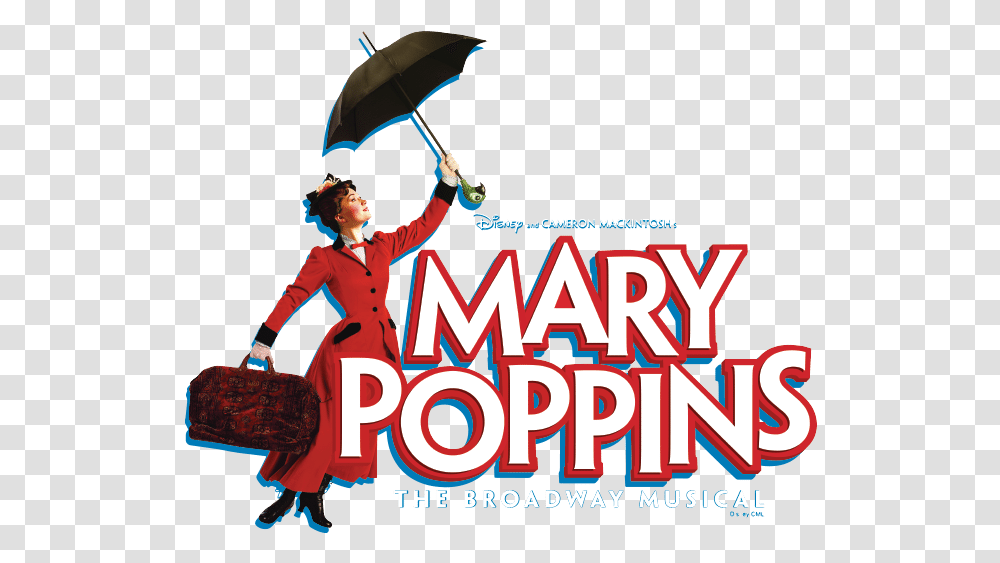 About The Show Mary Poppins Logo, Person, Advertisement, Poster, Flyer Transparent Png
