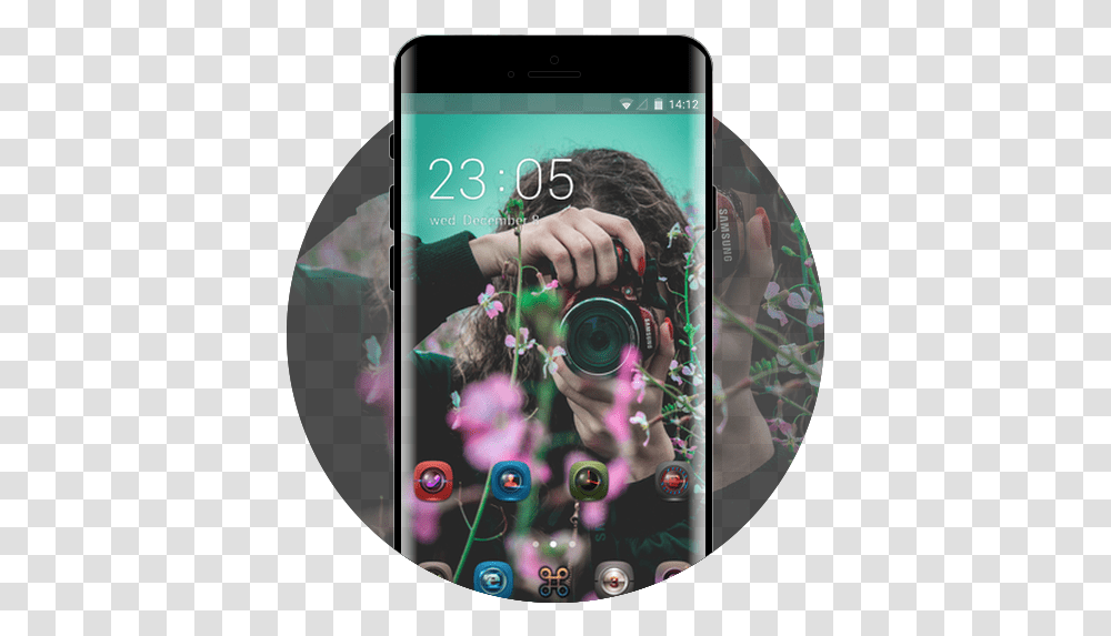 About Theme For Fancy Camera Stylish Wallpaper Google Play Mirrorless Camera, Mobile Phone, Electronics, Cell Phone, Person Transparent Png